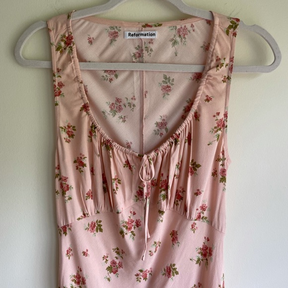 Reformation Pink Floral Midi Dress - Picture 5 of 11